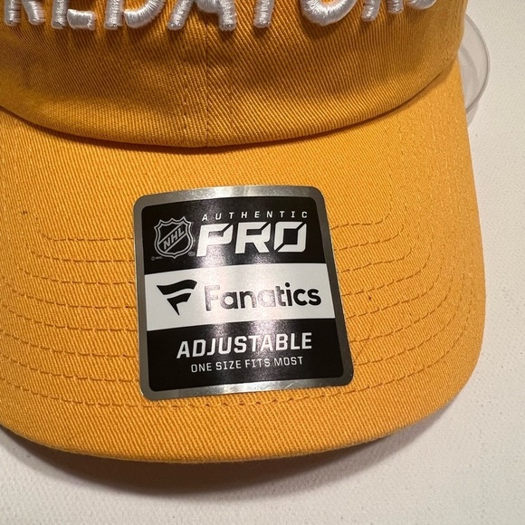 NWT Fanatics Authentic Pro Nashville Predators NHL Strapback Hat Cap Adjustable - Picture 2 of 9